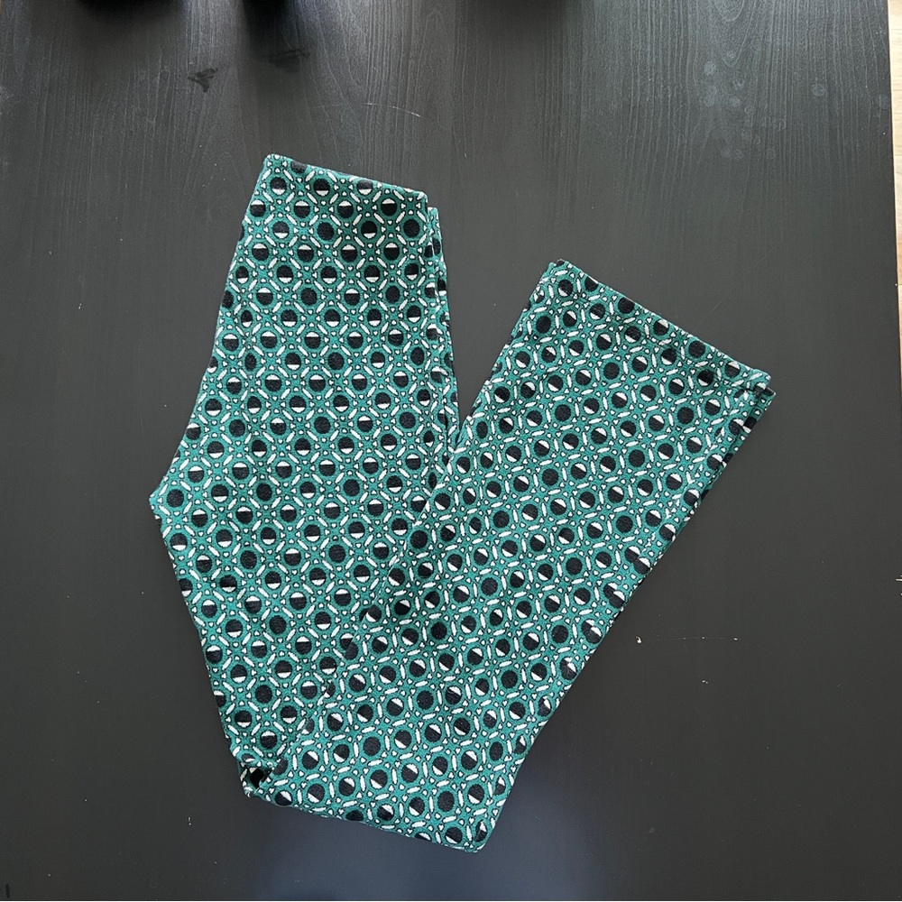ZARA Green Flare Leggings